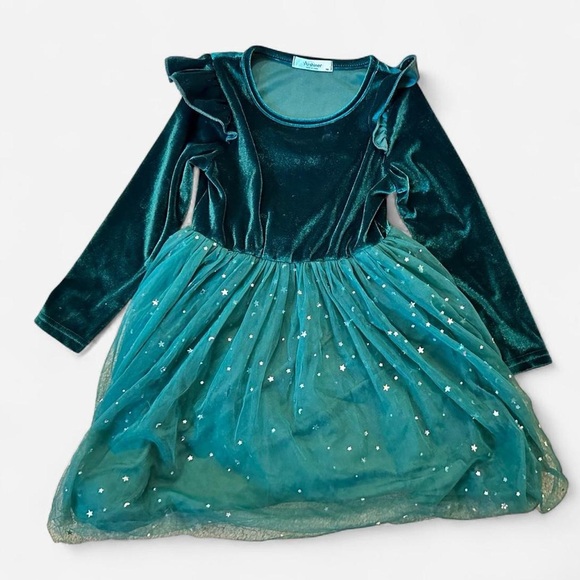 Toddler 4T Velvet and Tulle Starry Dress special Occassion holiday dress - Picture 1 of 6